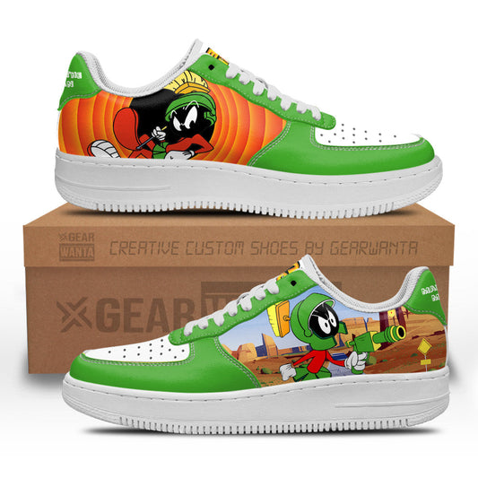 Marvin the Martian Looney Tunes Custom Air Sneakers QD14- Cuztomshoes