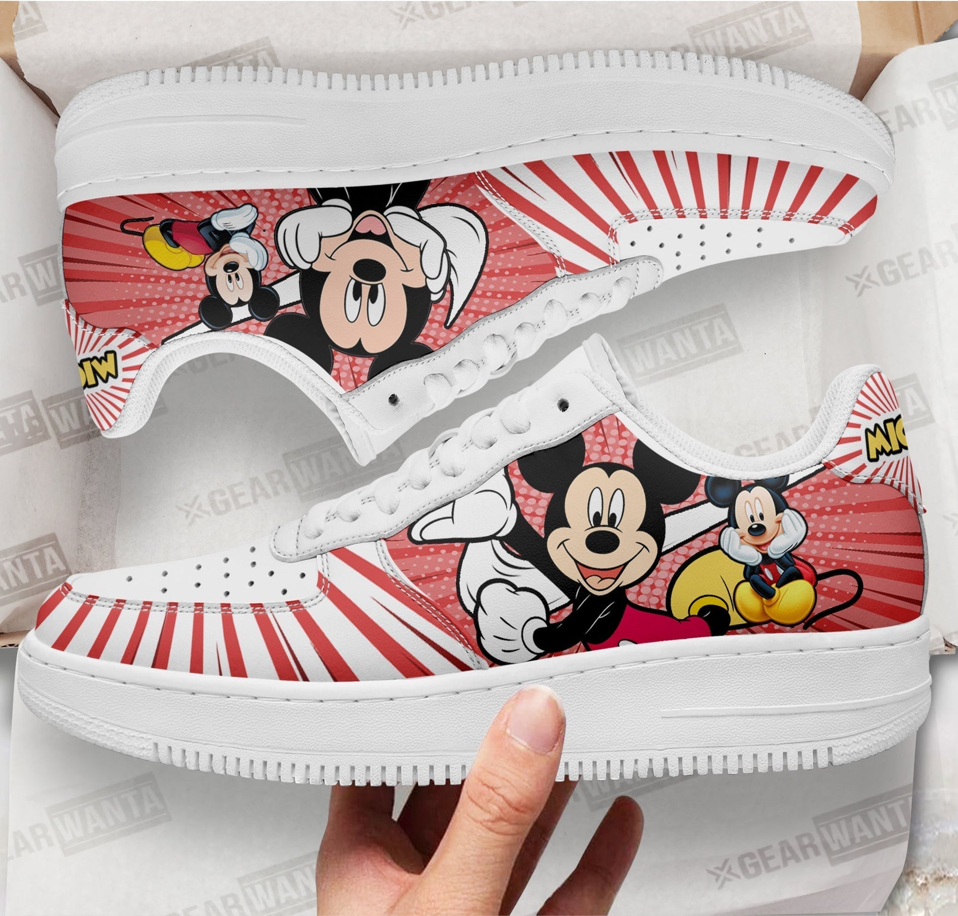 Mickey Air Sneakers Custom Shoes- Cuztomshoes