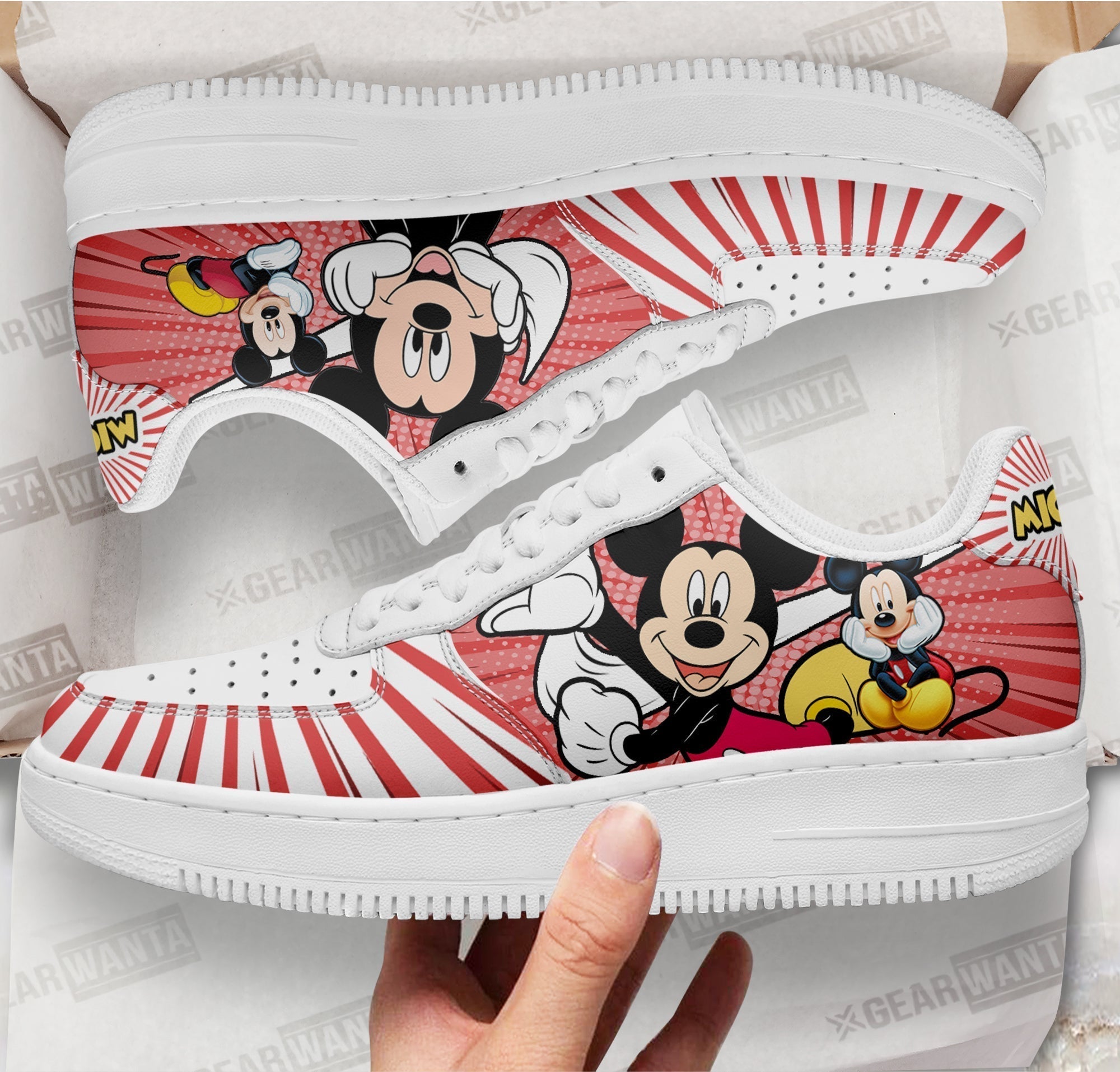 Mickey Air Sneakers Custom Shoes- Cuztomshoes