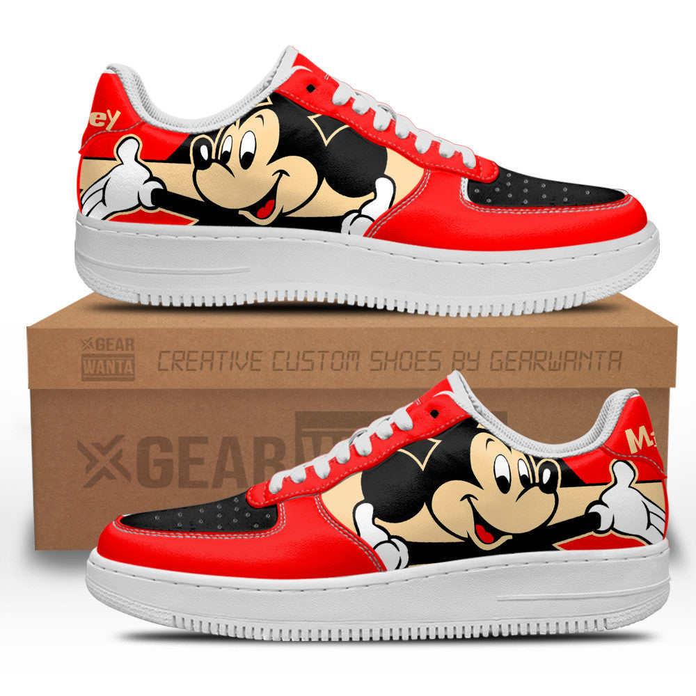 Mickey Custom Cartoon Air Sneakers LT13- Cuztomshoes