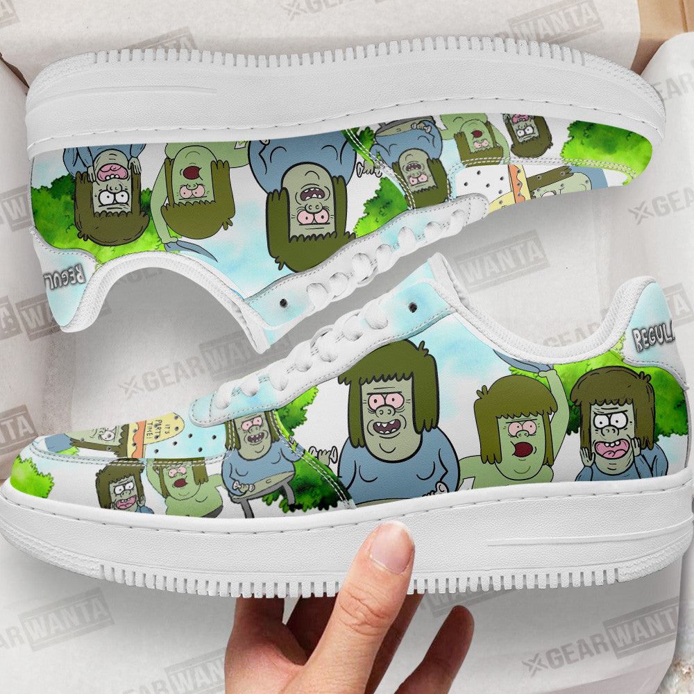 Mitch Muscle Air Sneakers Custom Regular Show Shoes- Cuztomshoes