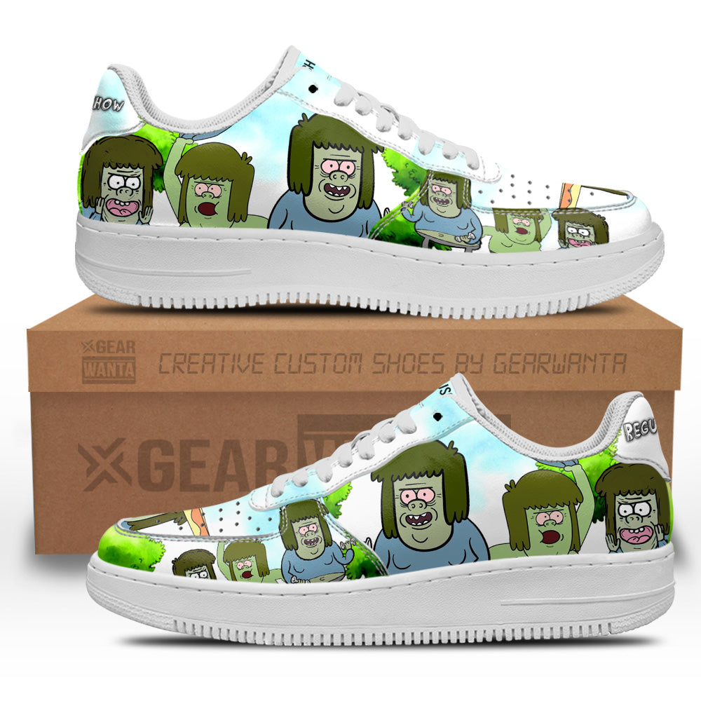 Mitch Muscle Air Sneakers Custom Regular Show Shoes- Cuztomshoes