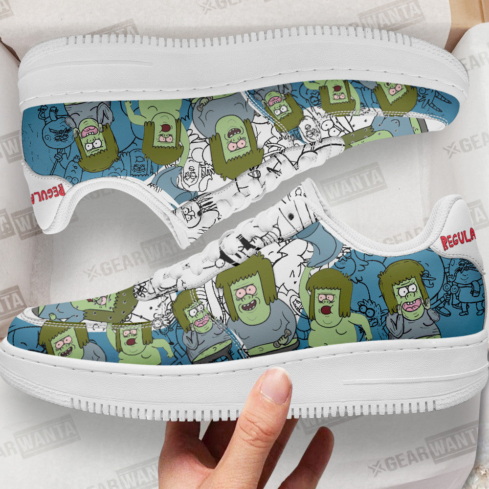 Mitch Muscle Regular Show Air Sneakers Custom Cartoon Shoes- Cuztomshoes