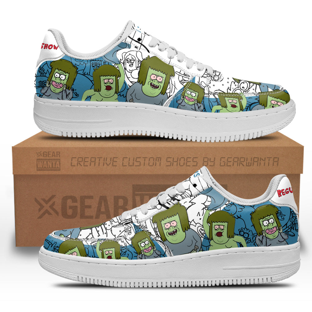 Mitch Muscle Regular Show Air Sneakers Custom Cartoon Shoes- Cuztomshoes