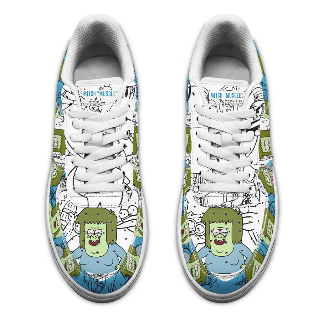 Mitch Muscle Regular Show Air Sneakers Custom Cartoon Shoes- Cuztomshoes