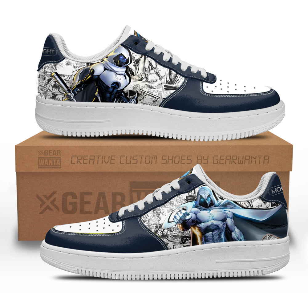 Moon Knight Air Sneakers Custom Comic Shoes- Cuztomshoes