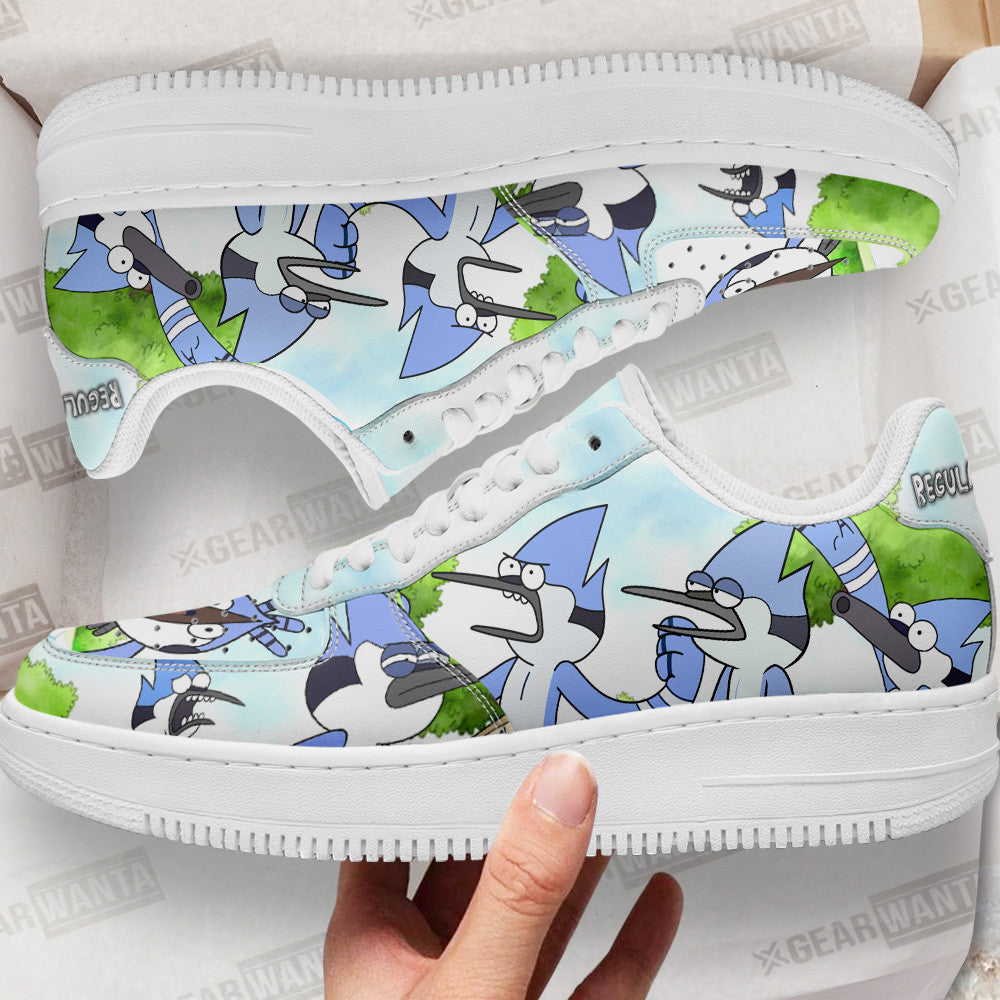 Mordecai Air Sneakers Custom Regular Show Shoes- Cuztomshoes