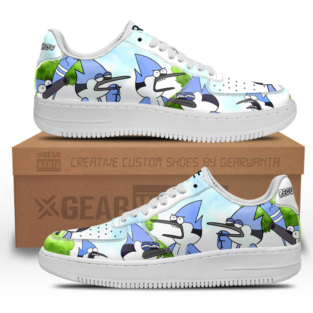 Mordecai Air Sneakers Custom Regular Show Shoes- Cuztomshoes