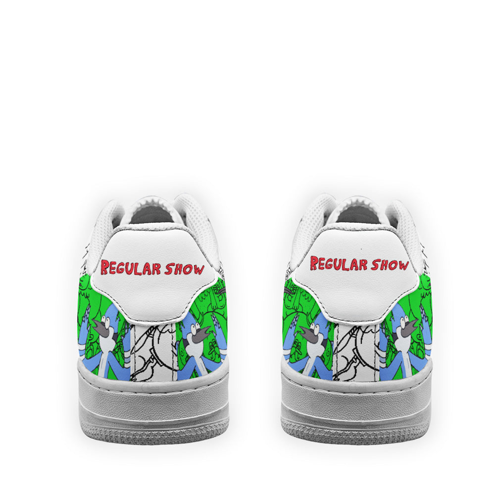 Mordecai Regular Show Air Sneakers Custom Cartoon Shoes- Cuztomshoes