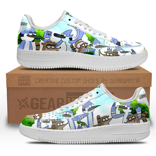 Mordecai and Rigby Air Sneakers Custom Regular Show Shoes- Cuztomshoes