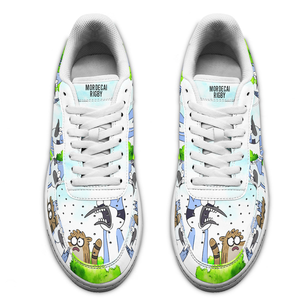 Mordecai and Rigby Air Sneakers Custom Regular Show Shoes- Cuztomshoes