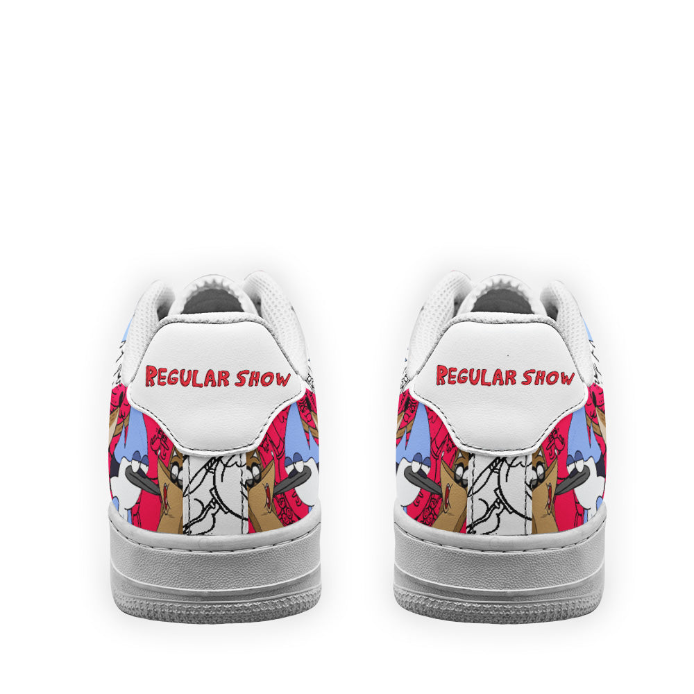 Mordecai and Rigby Regular Show Air Sneakers Custom Cartoon Shoes- Cuztomshoes