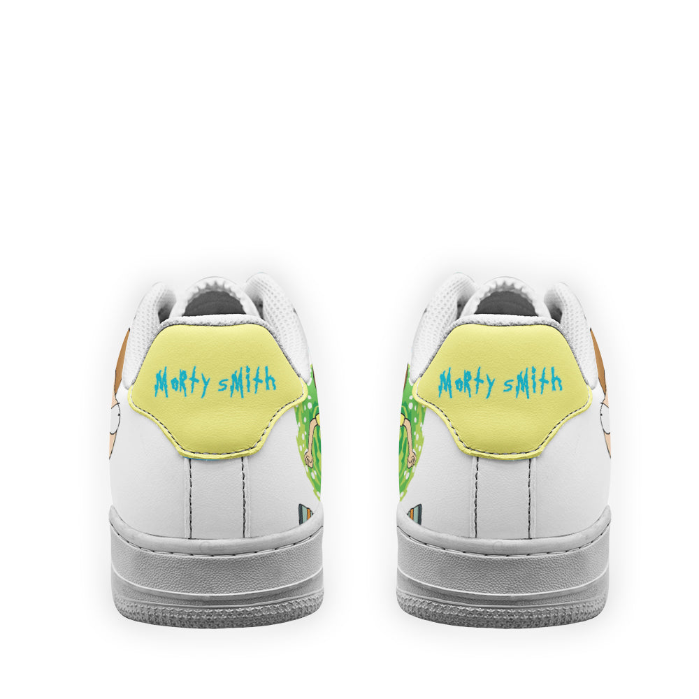 Morty Smith Rick and Morty Custom Air Sneakers QD13- Cuztomshoes