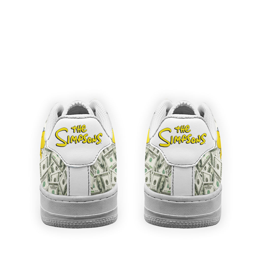 Mr.Burns Air Sneakers Custom Simpson Cartoon Shoes- Cuztomshoes