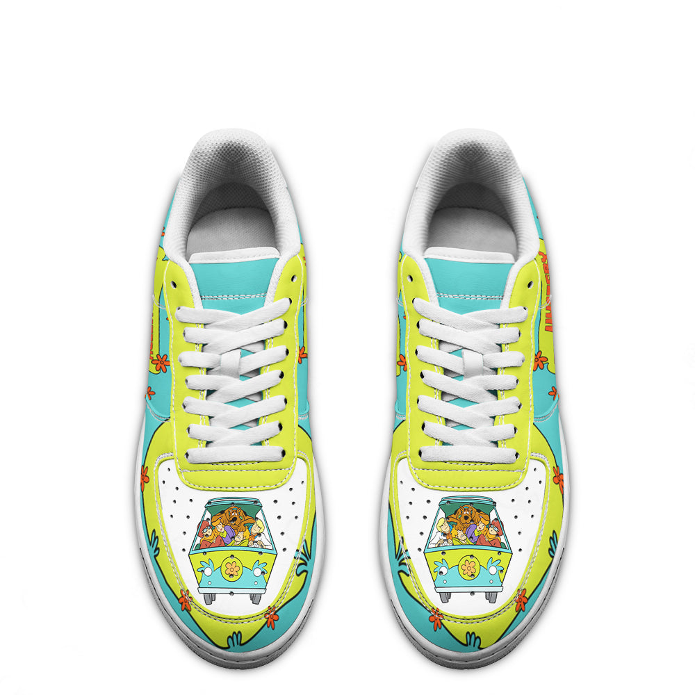 Mystery Machine Air Sneakers Custom For Scooby-Doo Fans- Cuztomshoes