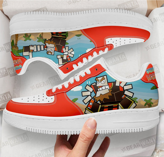 O'Chunks Air Sneakers Custom Super Paper Mario Shoes- Cuztomshoes