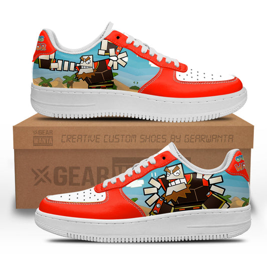 O'Chunks Air Sneakers Custom Super Paper Mario Shoes- Cuztomshoes