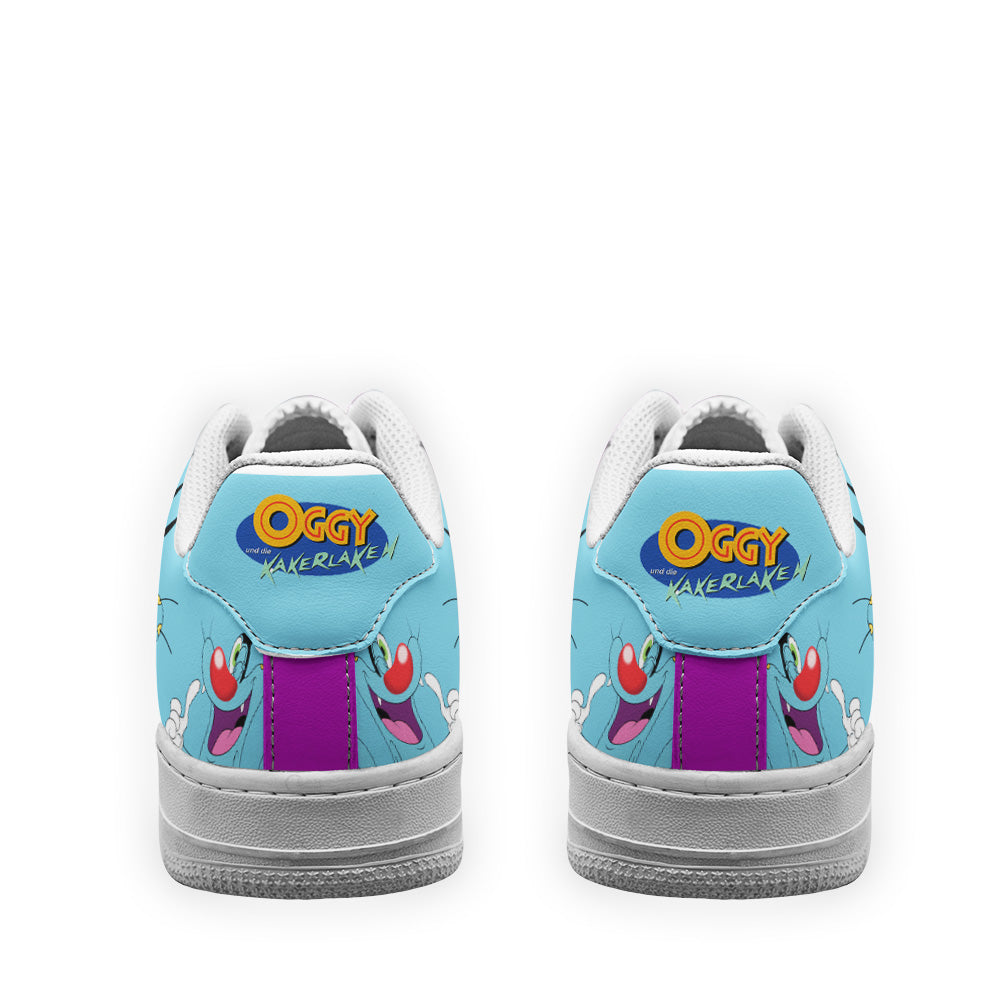 Oggy Air Sneakers Custom Oggy and the Cockroaches Cartoon Shoes- Cuztomshoes