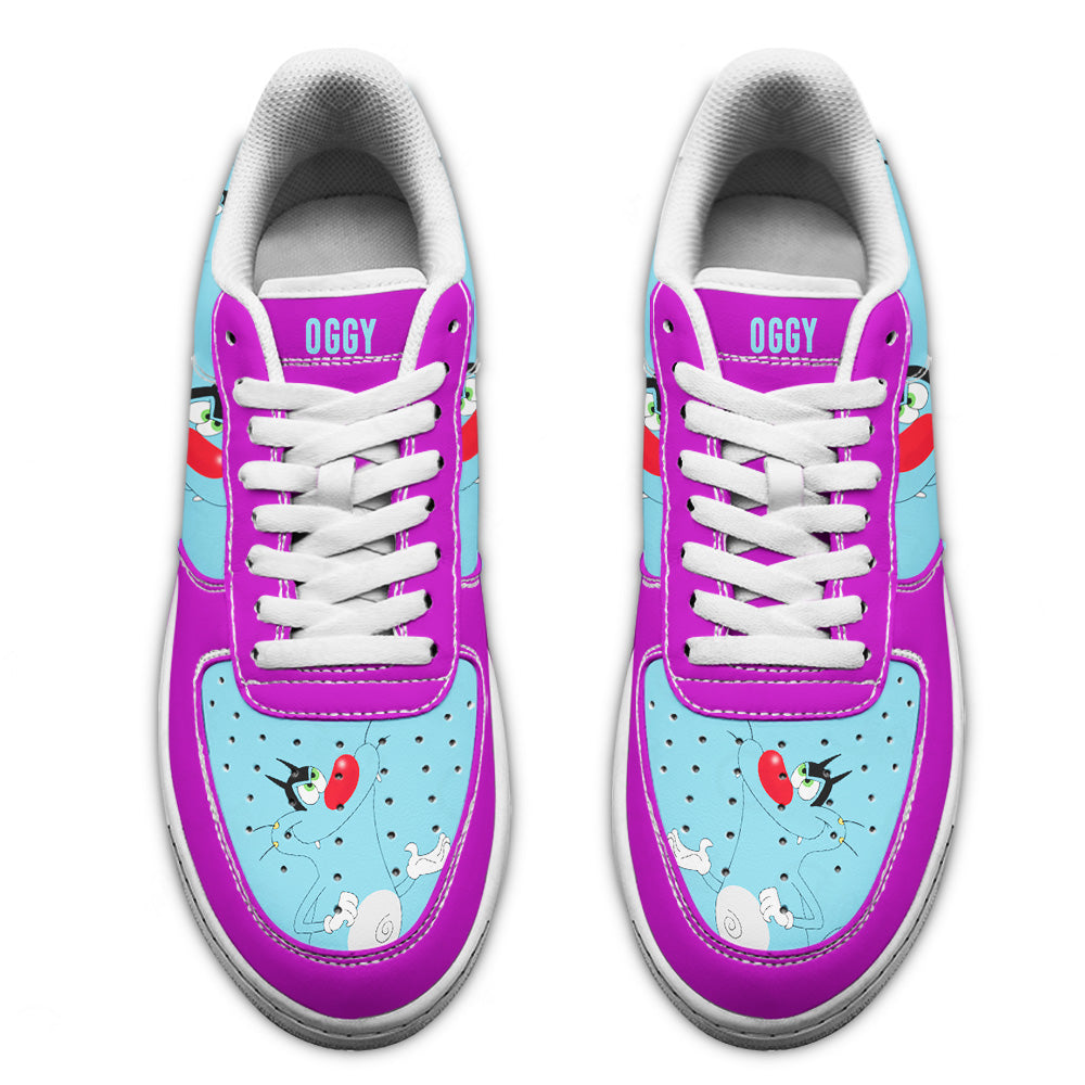 Oggy Air Sneakers Custom Oggy and the Cockroaches Cartoon Shoes- Cuztomshoes