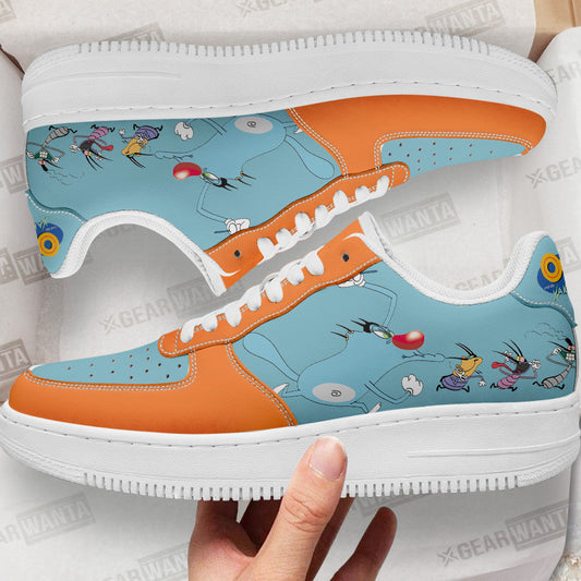 Oggy and the Cockroaches Air Sneakers Custom Cartoon Shoes- Cuztomshoes