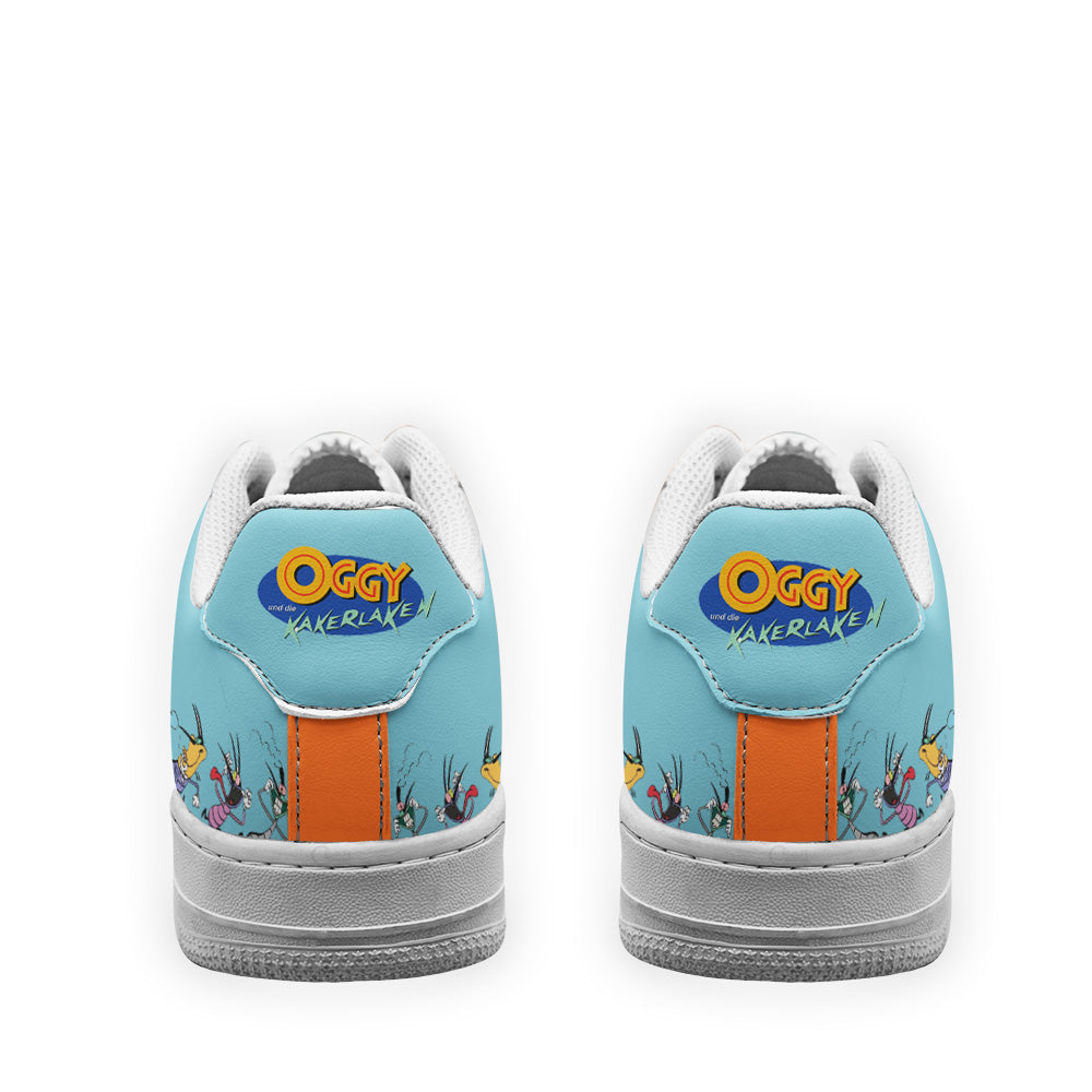 Oggy and the Cockroaches Air Sneakers Custom Cartoon Shoes- Cuztomshoes