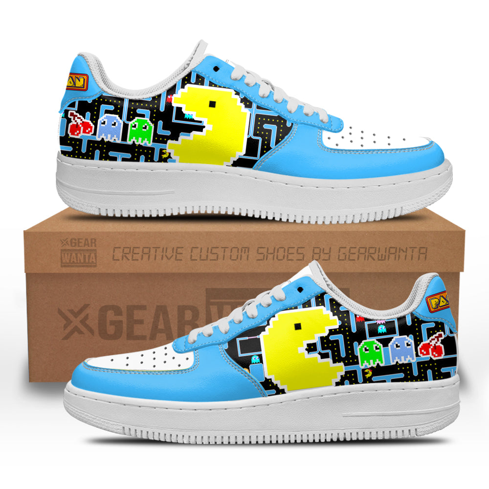 Pacman Air Sneakers Custom For Gamer Shoes- Cuztomshoes