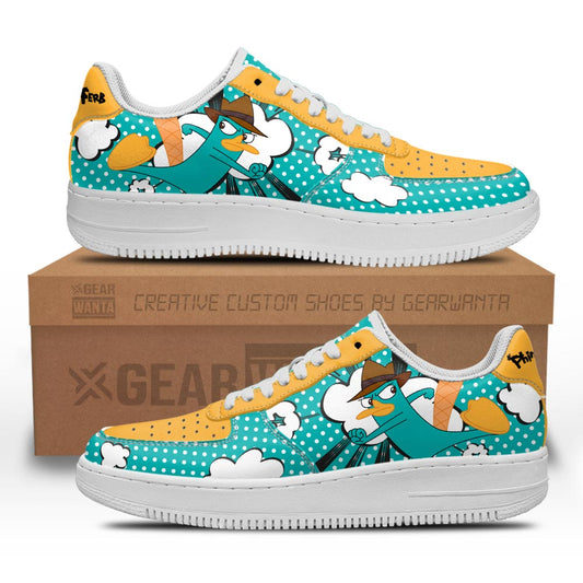 Perry Air Sneakers Custom Phineas and Ferb Shoes- Cuztomshoes