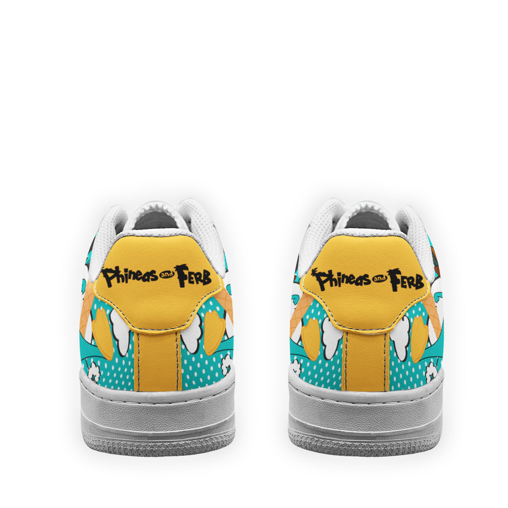 Perry Air Sneakers Custom Phineas and Ferb Shoes- Cuztomshoes