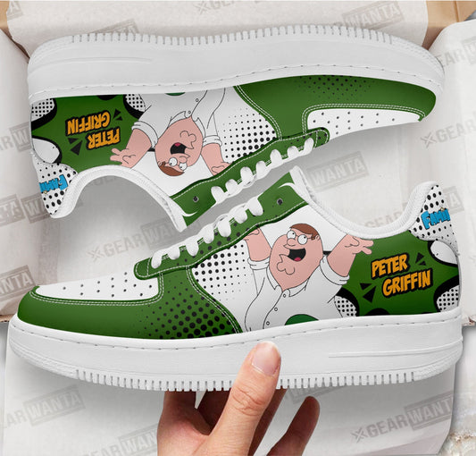 Peter Griffin Family Guy Air Sneakers Custom Cartoon Shoes- Cuztomshoes