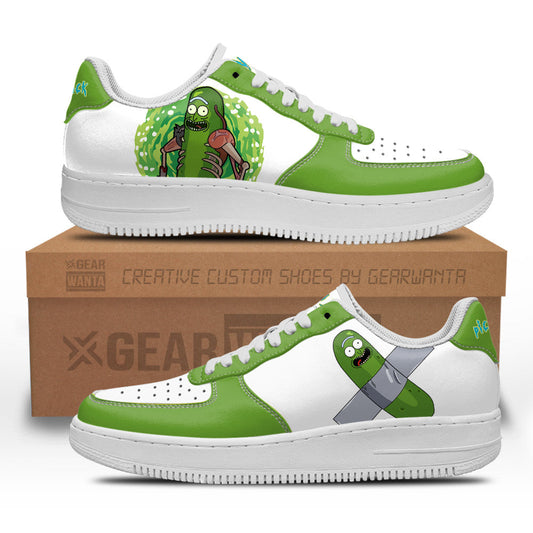 Pickle Rick Rick and Morty Custom Air Sneakers QD13- Cuztomshoes