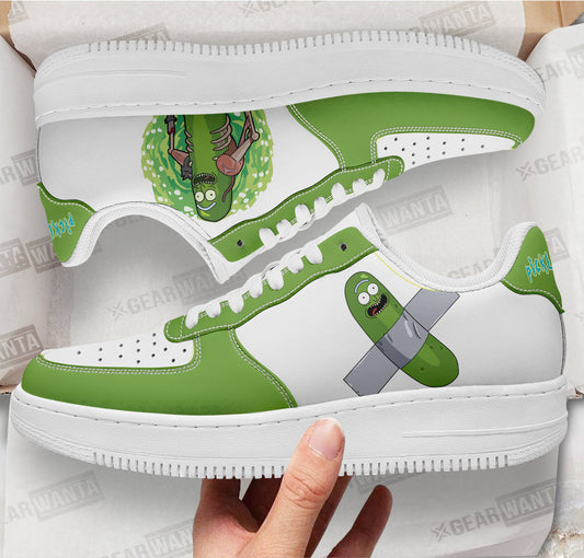 Pickle Rick Rick and Morty Custom Air Sneakers QD13- Cuztomshoes