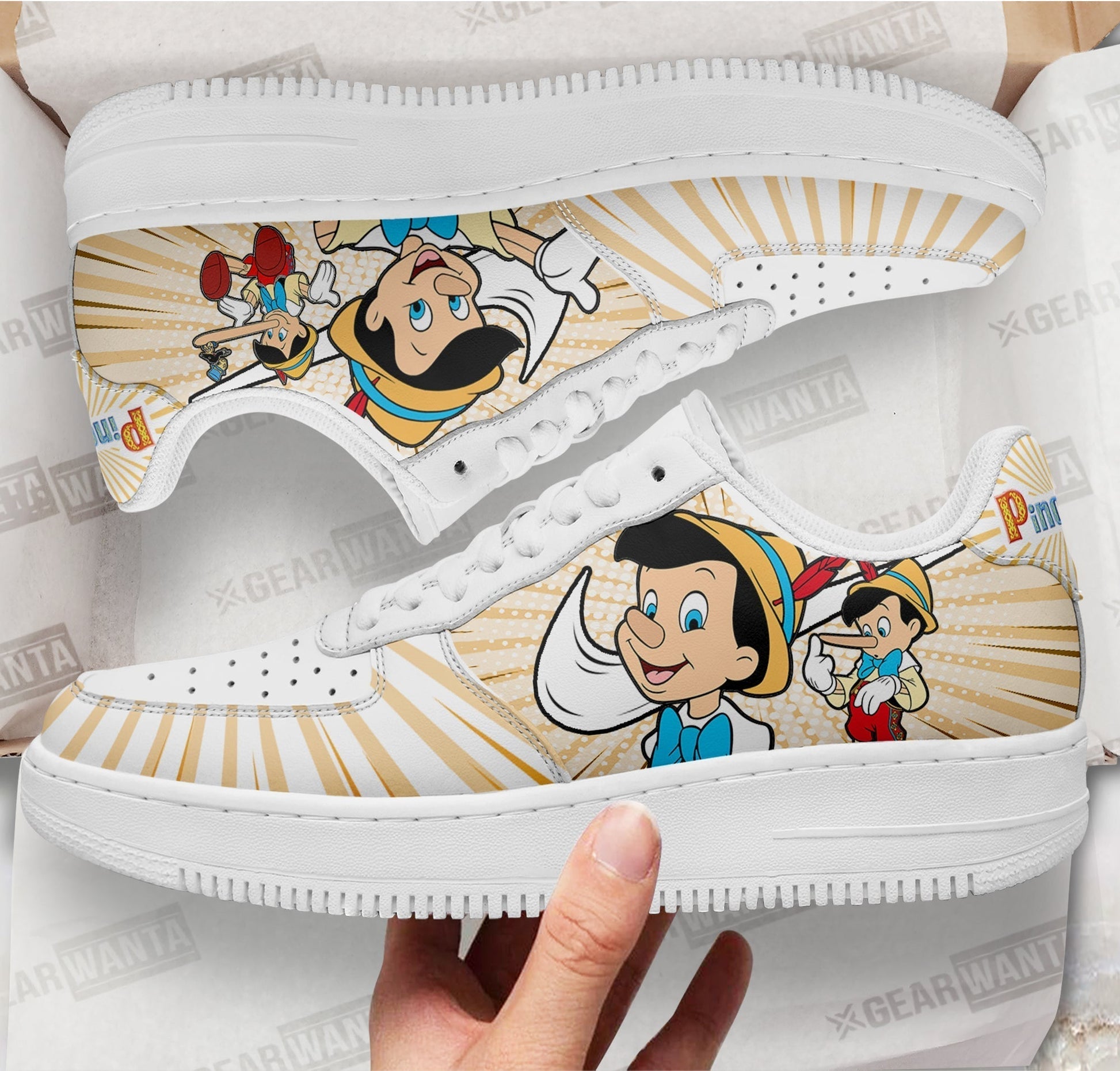 Pinocchio Air Sneakers Custom- Cuztomshoes