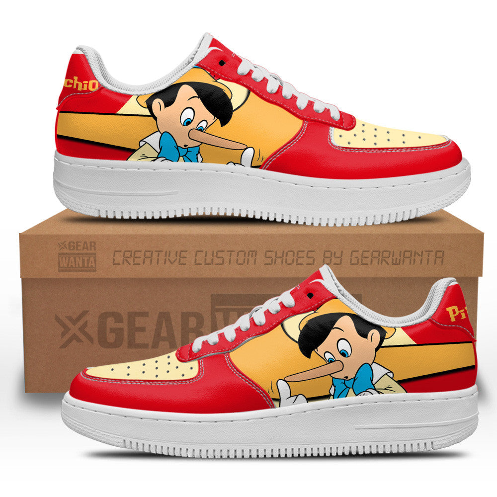 Pinocchio Custom Cartoon Air Sneakers LT13- Cuztomshoes