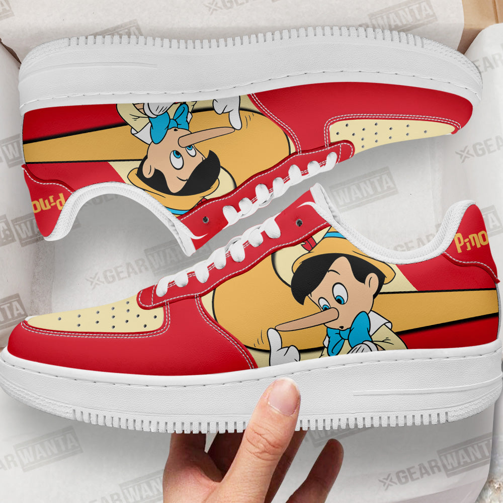 Pinocchio Custom Cartoon Air Sneakers LT13- Cuztomshoes