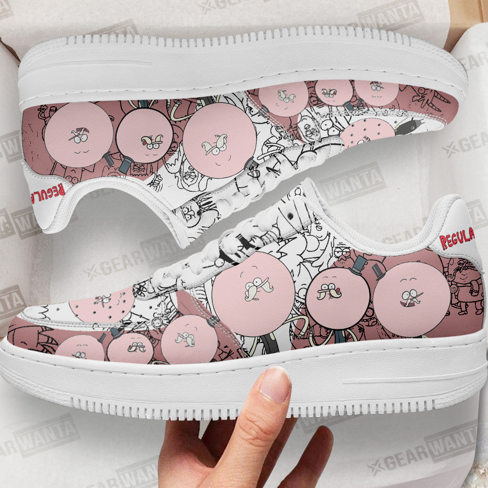 Pops Maellard Regular Show Air Sneakers Custom Cartoon Shoes- Cuztomshoes