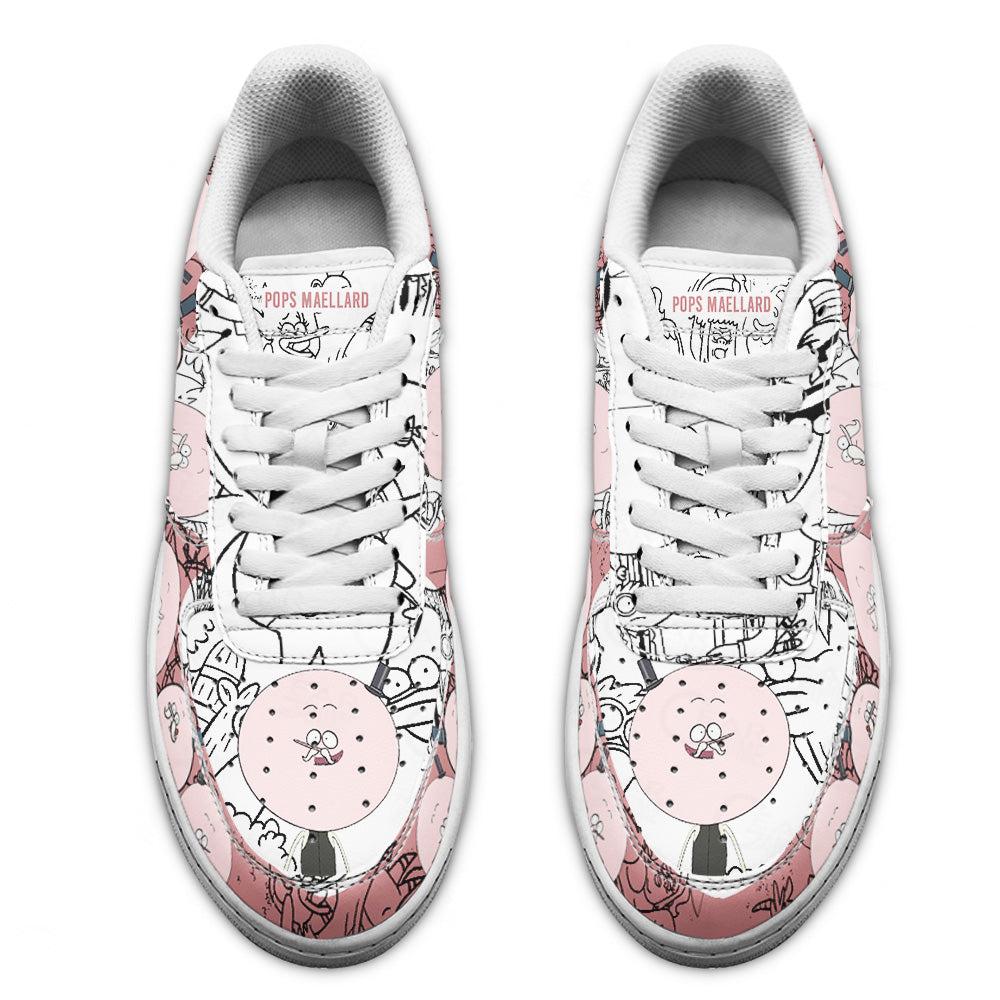 Pops Maellard Regular Show Air Sneakers Custom Cartoon Shoes- Cuztomshoes