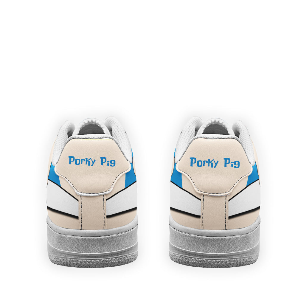 Porky Pig Custom Cartoon Air Sneakers LT13- Cuztomshoes