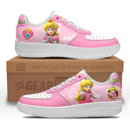 Princess Peach Super Mario Air Sneakers Custom For Gamer Shoes- Cuztomshoes