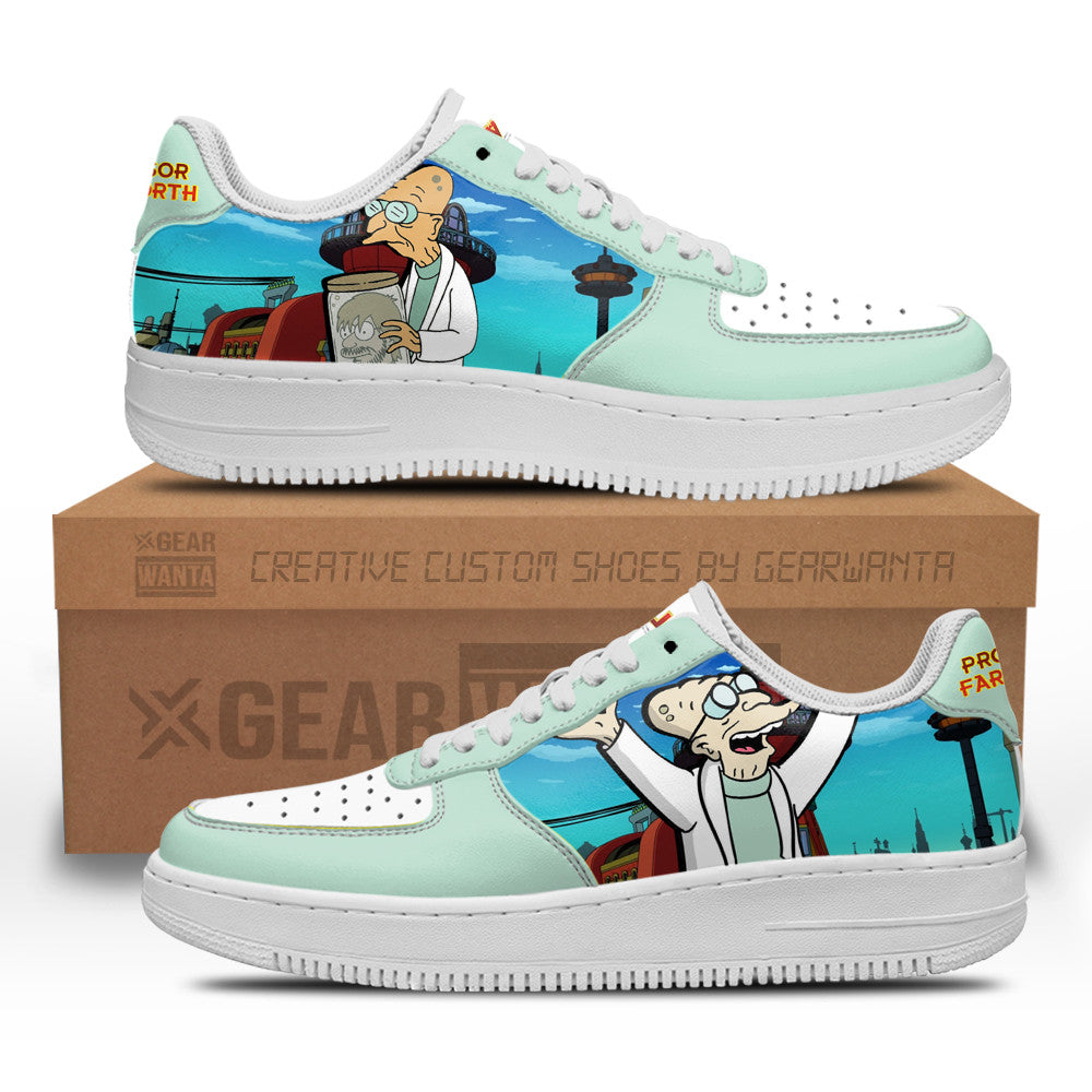 Professor Farnsworth Futurama Custom Air Sneakers QD12- Cuztomshoes