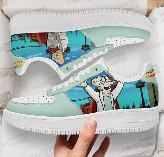 Professor Farnsworth Futurama Custom Air Sneakers QD12- Cuztomshoes