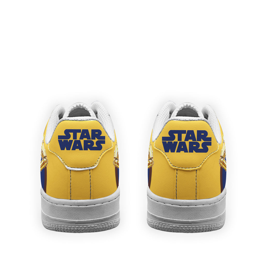 R2-D2 & C-3PO Star Wars Custom Air Sneakers LT11- Cuztomshoes