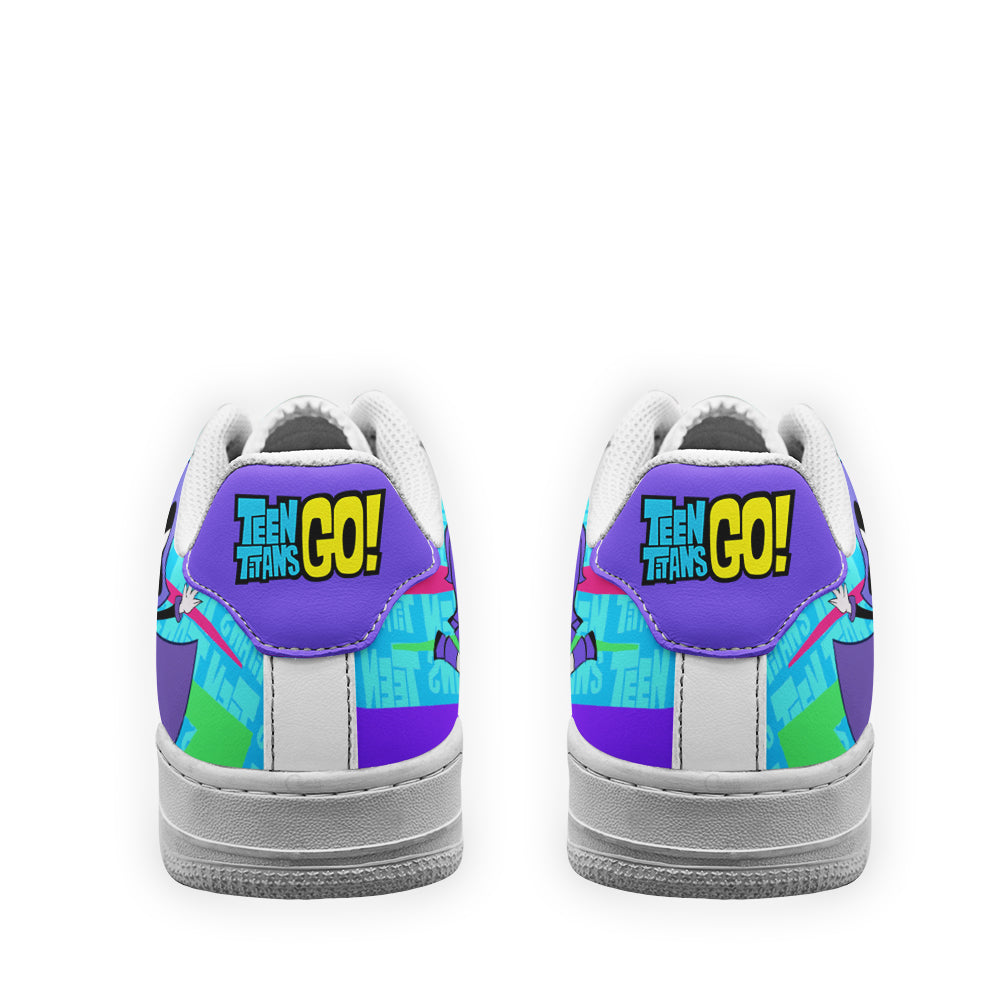 Raven Air Sneakers Custom Teen Titan Go Cartoon Shoes- Cuztomshoes