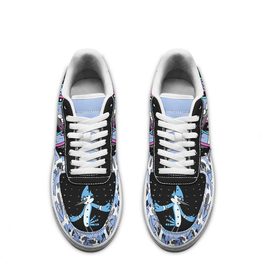 Regular Show Mordecai Air Sneakers Custom Shoes- Cuztomshoes