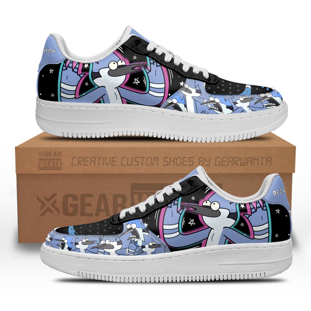 Regular Show Mordecai Air Sneakers Custom Shoes- Cuztomshoes