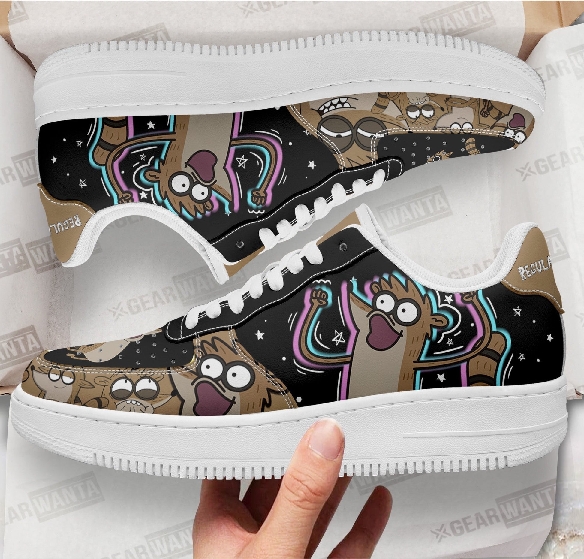 Regular Show Rigby Air Sneakers Custom Shoes- Cuztomshoes