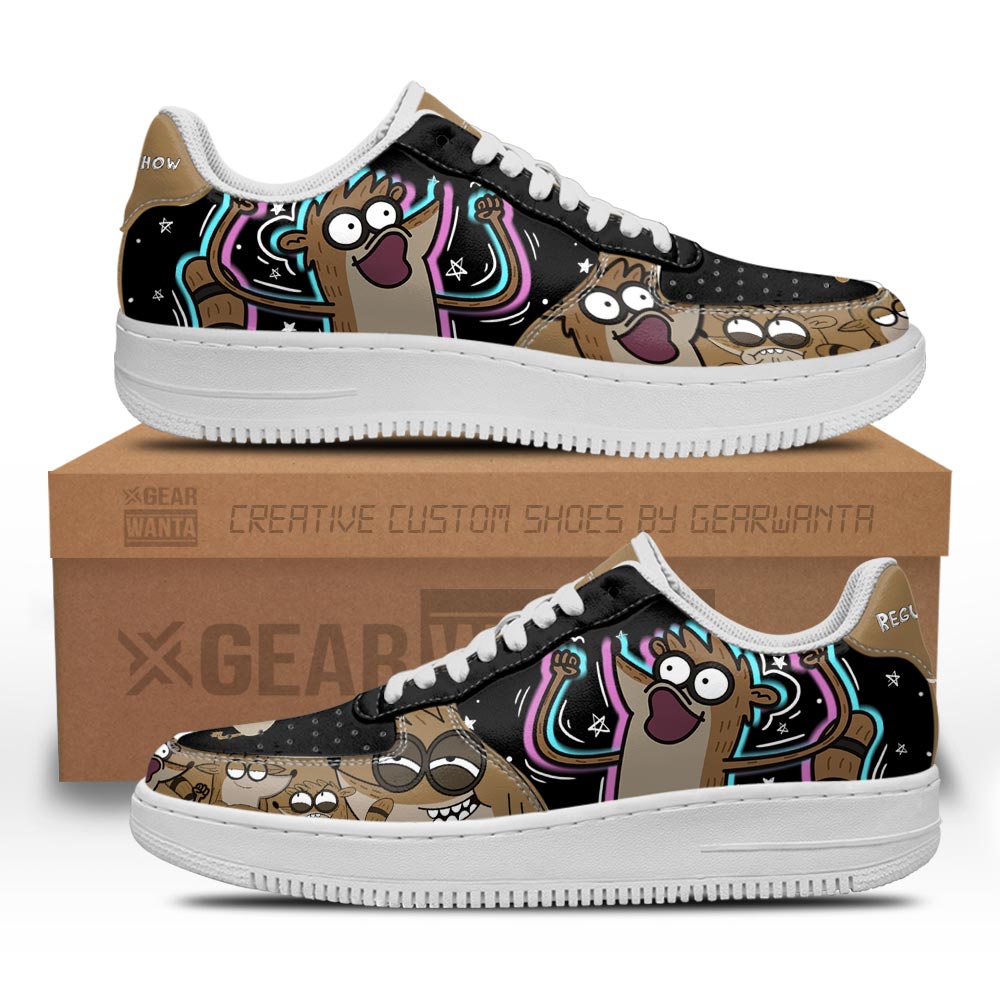 Regular Show Rigby Air Sneakers Custom Shoes- Cuztomshoes