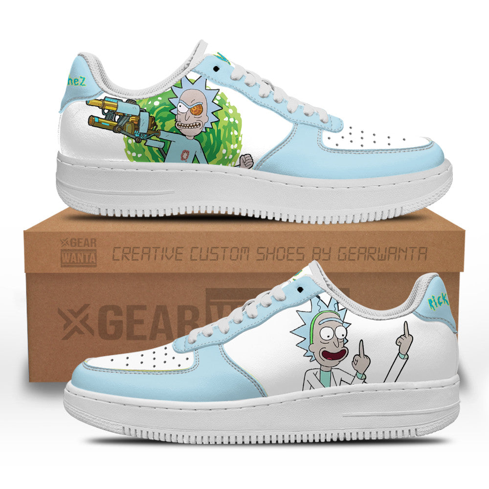 Rick Sanchez Rick and Morty Custom Air Sneakers QD13- Cuztomshoes