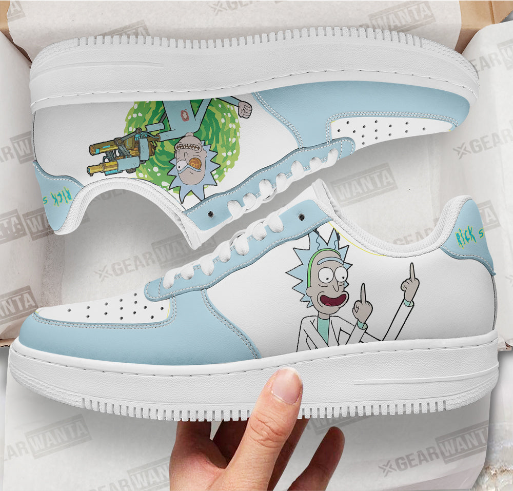 Rick Sanchez Rick and Morty Custom Air Sneakers QD13- Cuztomshoes