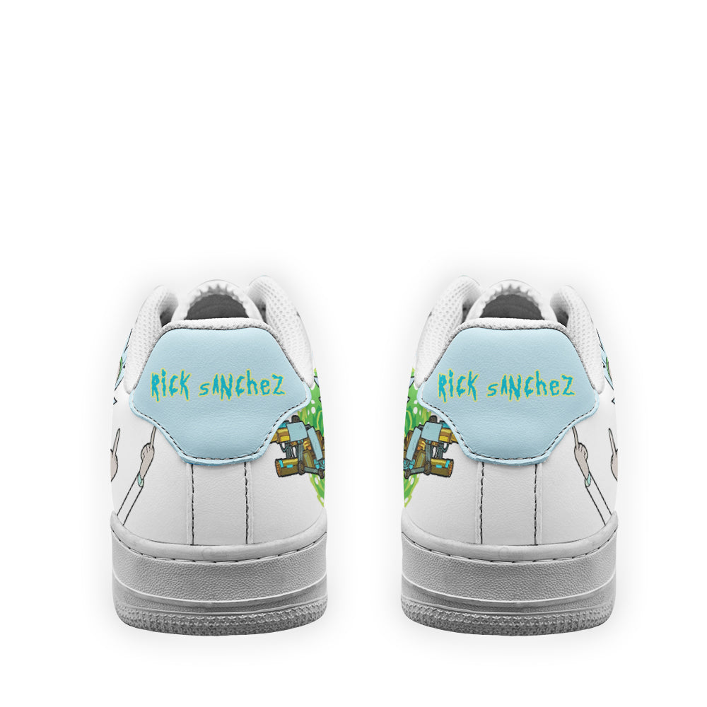 Rick Sanchez Rick and Morty Custom Air Sneakers QD13- Cuztomshoes