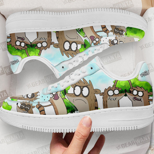 Rigby Air Sneakers Custom Regular Show Shoes- Cuztomshoes